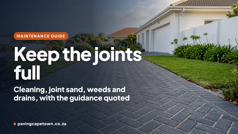 Paving Maintenance: How to Keep Your Cape Town Driveway Looking New